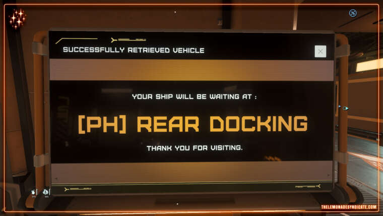 Your Ship Will Be Waiting at: Rear Docking