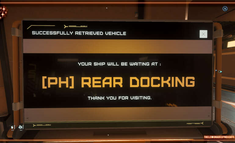 Your Ship Will Be Waiting at: Rear Docking