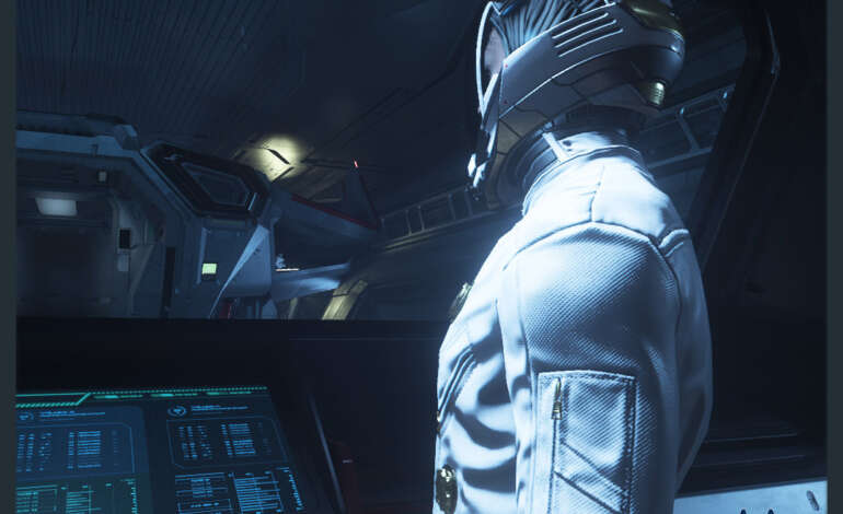 TURNIP overlooking the Pisces C8R in the Hangar of a Carrack