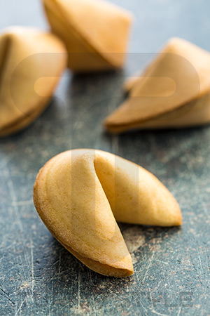 FORTUNE COOKIES ON A TABLE