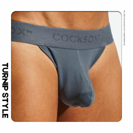 Close up front view of Model wearing the Cocksox CX21N Jockstrap